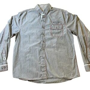 If I Fell Lennon McCartney Beatles Y2K 90's Shirt Blue Red‎ Trim Size Large